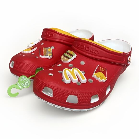 Crocs x McDonald’s Red Classic Clog Men’s 7 Women’s 9 Brand New 209858-90H - Picture 1 of 10